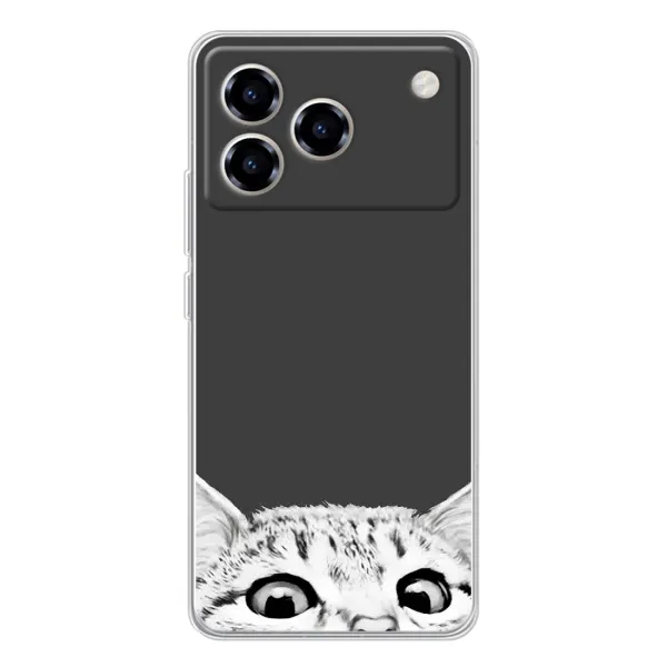 Чехол с принтом «Выглядывает кот» для ZTE Blade A76