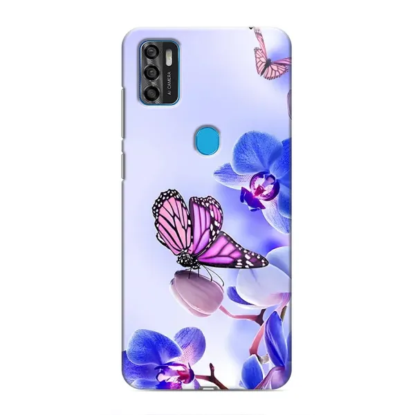 Чехол с принтом «Бабочка на цветочке» для ZTE Blade A7s 2020