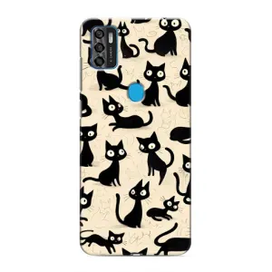 Чохол з малюнком кіт на ZTE Blade A7s 2020 (Чорні коти)