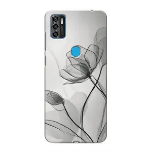 Чохол з квітковим принтом на ZTE Blade A7s 2020 (Чорні квіти)
