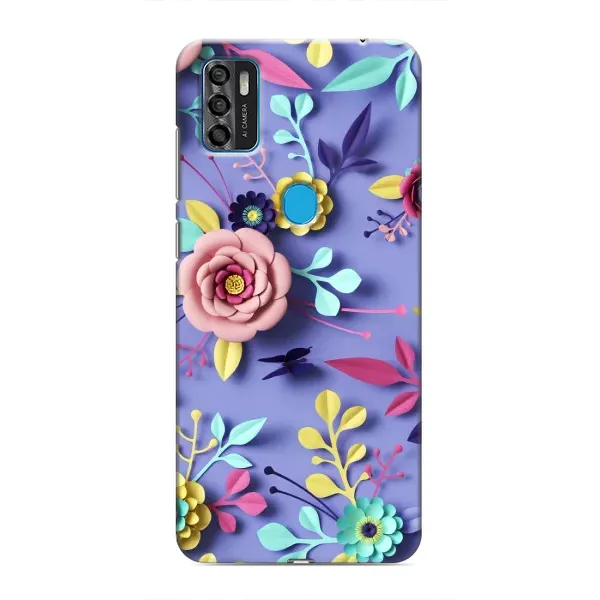 Чехол с принтом «Цветочный дизайн» для ZTE Blade A7s 2020