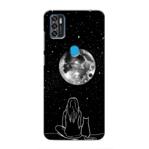 Чохол з малюнком кіт на ZTE Blade A7s 2020 (Дівчина з котом)