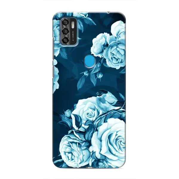 Чехол с принтом «Голубые Бутоны» для ZTE Blade A7s 2020 Чехол с принтом «Голубые Бутоны» для ZTE Blade A7s 2020
