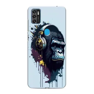 Чохол з Мавпами ZTE Blade A7s 2020 - (AlphaPrint) (Горила в навушниках)