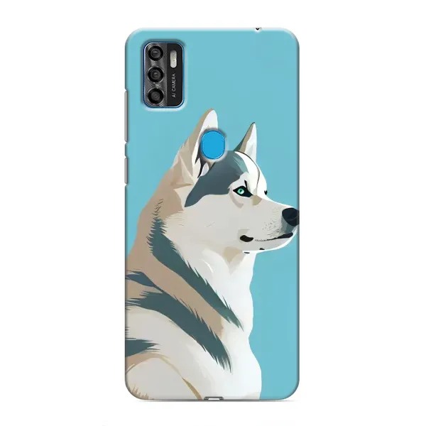 Чохол з принтом «Хаскі арт» для ZTE Blade A7s 2020