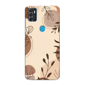 Чохол з квітковим принтом на ZTE Blade A7s 2020 (Коричневі квіти)
