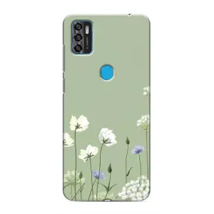 Чохол з квітковим принтом на ZTE Blade A7s 2020 (Квіти на зеленому)