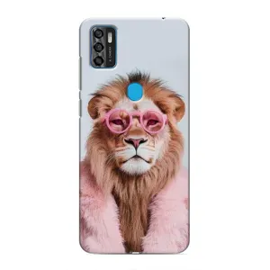 Чохол з принтом стильні тварини для ZTE Blade A7s 2020 (Лев в окулярах)