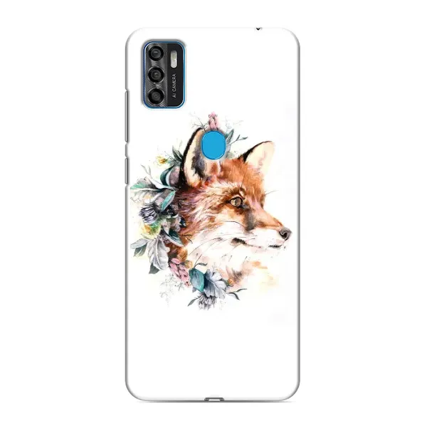 Чохол з принтом «Лиса в квітах» для ZTE Blade A7s 2020 Чохол з принтом «Лиса в квітах» для ZTE Blade A7s 2020