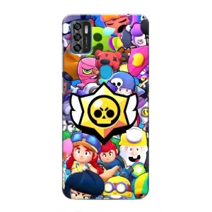 Чехол для ZTE Blade A7s 2020 Бравл Старс (VPrint) (Лого Brawl Stars)