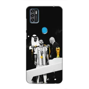 Чехлы для ZTE Blade A7s 2020 (Leo чемпион) (AlphaPrint) (Месси в накидке)