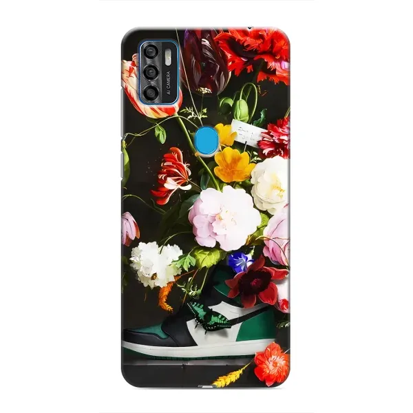 Чехол с принтом «Nike цветы» для ZTE Blade A7s 2020