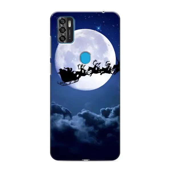 Чехол с принтом «Санта - луна» для ZTE Blade A7s 2020 Чехол с принтом «Санта - луна» для ZTE Blade A7s 2020