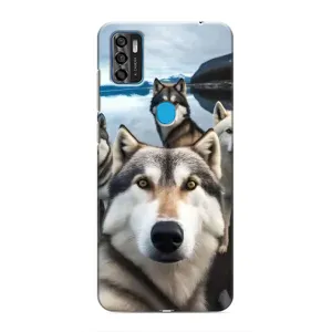 Чохол з Хаскі ZTE Blade A7s 2020 - (AlphaPrint) (Селфі Хаскі)
