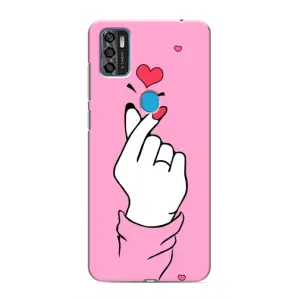 Чехол с принтом для ZTE Blade A7s 2020 (AlphaPrint - Знак сердечка)