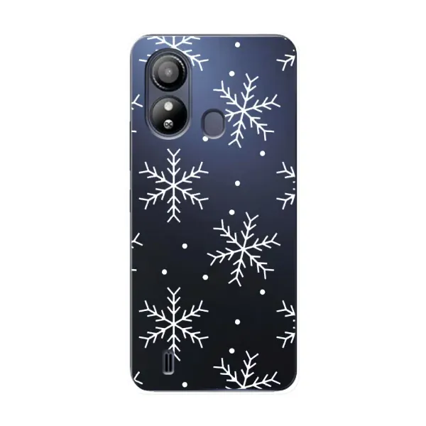 Чехол с принтом «Белые снежинки» для ZTE Blade L220 Чехол с принтом «Белые снежинки» для ZTE Blade L220