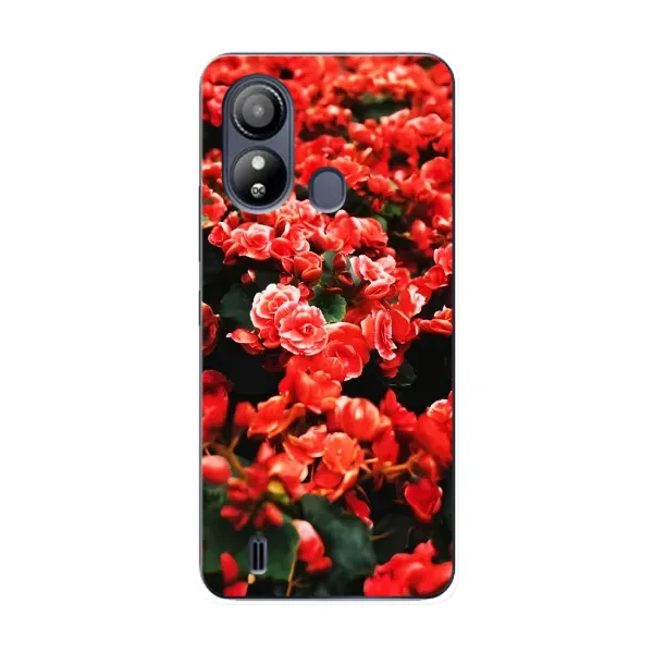 Чохол з принтом «Квіти червоні» для ZTE Blade L220 Чохол з принтом «Квіти червоні» для ZTE Blade L220