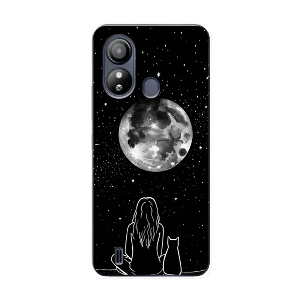 Чехол с принтом «Девушка с котом» для ZTE Blade L220 Чехол с принтом «Девушка с котом» для ZTE Blade L220