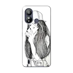 Чехол с печатью для ZTE Blade L220 - (Мода) (AlphaPrint) (Фото девочки)