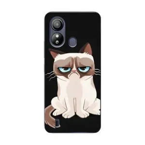 Чехол с принтом для ZTE Blade L220 (AlphaPrint) Модные коты (Грустный кот)