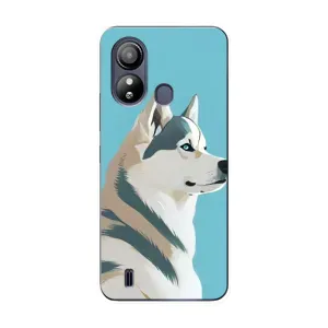 Чехол с Хаски для ZTE Blade L220 - (AlphaPrint) (Хаски арт)
