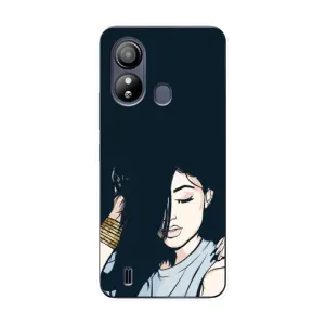 Чехол с печатью для ZTE Blade L220 - (Мода) (AlphaPrint) (Красивая девочка)