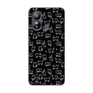 Чехол с принтом для ZTE Blade L220 (AlphaPrint) Модные коты (Меленькие котики)