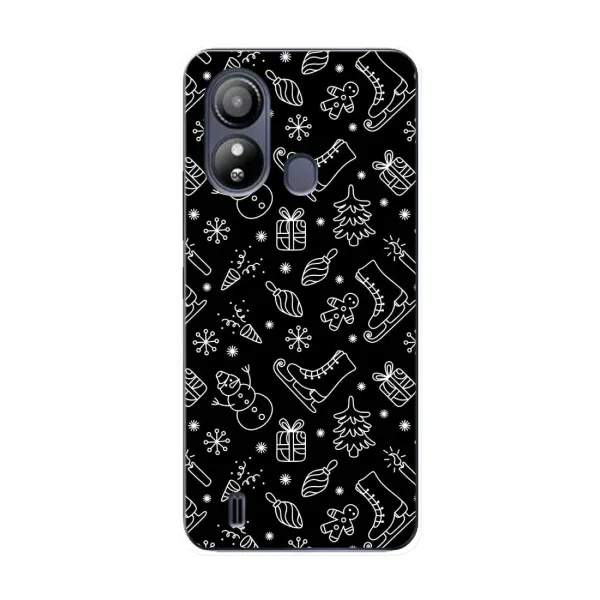 Чехол с принтом «Новогодний фон» для ZTE Blade L220