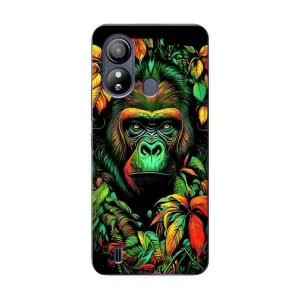 Чохол з Мавпами ZTE Blade L220 - (AlphaPrint) (Мавпа в квітах)