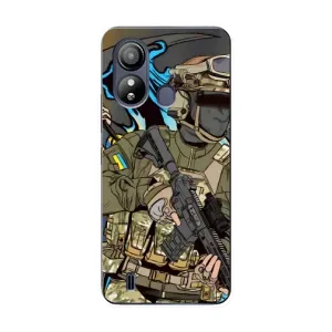 Чехлы с картинкой ЗСУ для ZTE Blade L220 (AlphaPrint) (Воїн ЗСУ)
