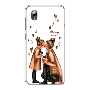Чехол с печатью для ZTE Blade L8 - (Мама с ребенком) (AlphaPrint) (Дочка и мама)