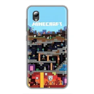 Чехол Майнкрафт на ZTE Blade L8 (AlphaPrint) Minecraft (фон Minecraft)