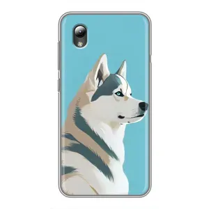 Чехол с Хаски для ZTE Blade L8 - (AlphaPrint) (Хаски арт)
