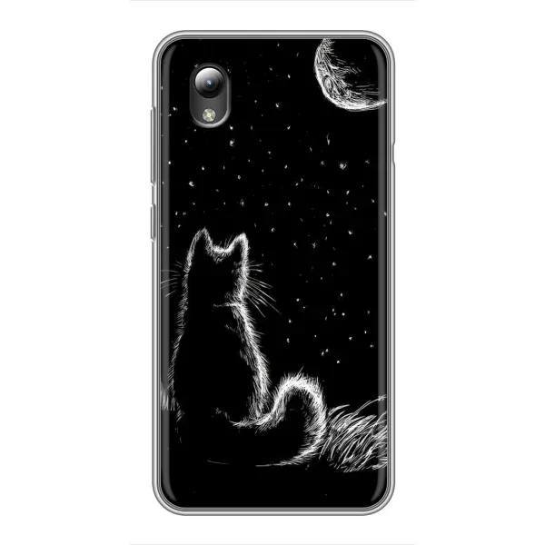 Чехол с принтом «Котик и луна» для ZTE Blade L8