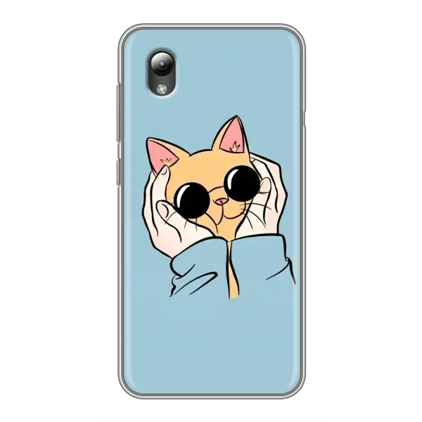 Чехол с принтом «Котик в очках» для ZTE Blade L8