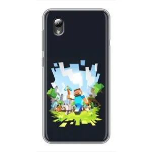 Чехол Майнкрафт на ZTE Blade L8 (AlphaPrint) Minecraft (персонажи Minecraft)