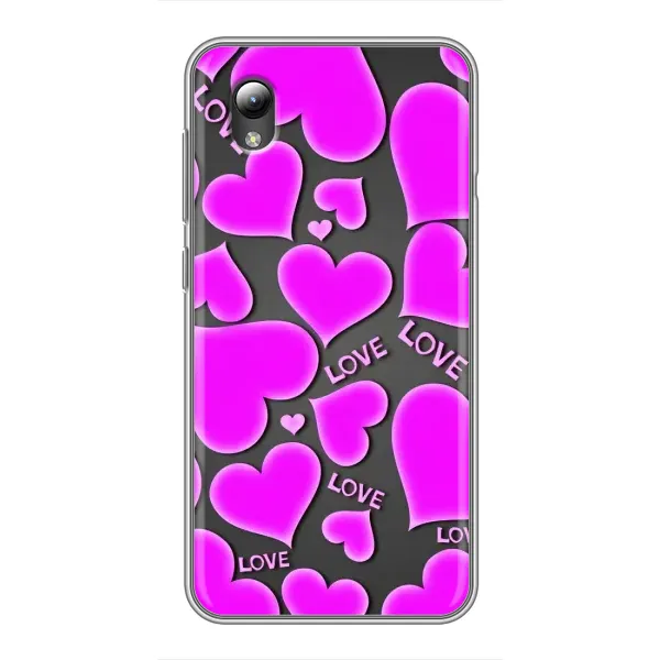 Чехол с принтом «Pink hearts» для ZTE Blade L8 Чехол с принтом «Pink hearts» для ZTE Blade L8