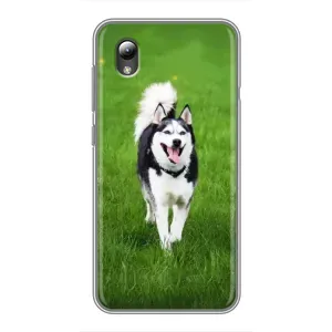 Чехол с Хаски для ZTE Blade L8 - (AlphaPrint) (Радостный Хаски)