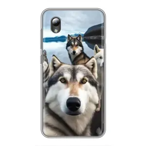 Чехол с Хаски для ZTE Blade L8 - (AlphaPrint) (Селфи ХАски)