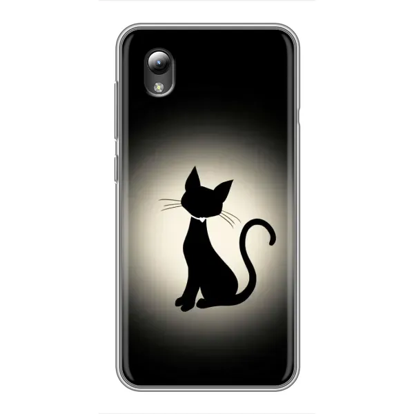 Чехол с принтом «Силуэт котика» для ZTE Blade L8