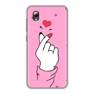Чехол с принтом для ZTE Blade L8 (AlphaPrint - Знак сердечка)