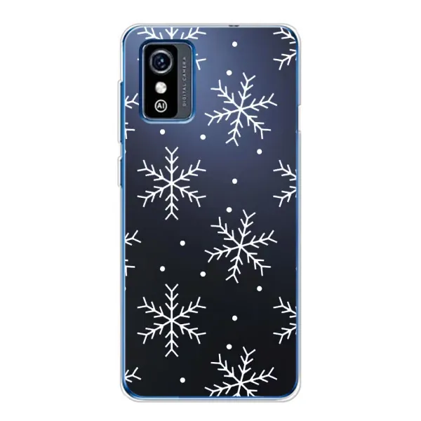 Чехол с принтом «Белые снежинки» для ZTE Blade L9