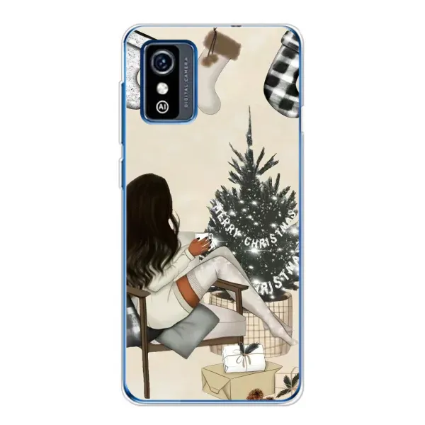 Чехол с принтом «Девушка с елкой» для ZTE Blade L9 Чехол с принтом «Девушка с елкой» для ZTE Blade L9