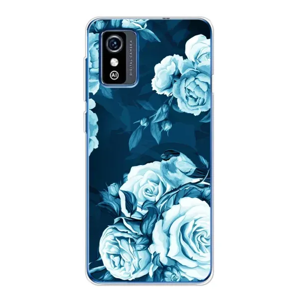 Чехол с принтом «Голубые Бутоны» для ZTE Blade L9 Чехол с принтом «Голубые Бутоны» для ZTE Blade L9
