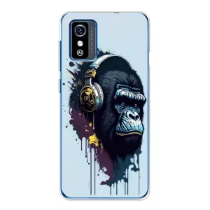 Чохол з Мавпами ZTE Blade L9 - (AlphaPrint) (Горила в навушниках)