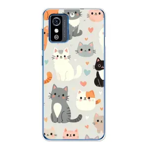 Чехол с рисунком кот на ZTE Blade L9 (Коллаж котов)