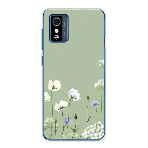 Чехол с принтом «Цветы на зеленом» для ZTE Blade L9