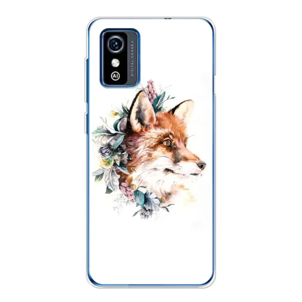 Чохол з принтом «Лиса в квітах» для ZTE Blade L9