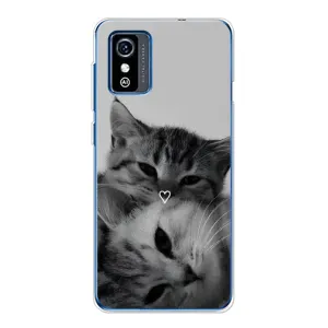 Чехол с рисунком кот на ZTE Blade L9 (Пара котов)