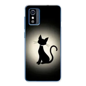 Чохол з принтом для ZTE Blade L9 (AlphaPrint) Модні коти (Силует котика)